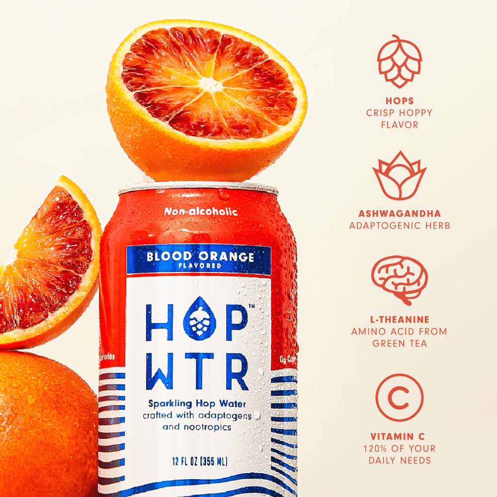 HOP-WTR 12 Pack Blood Orange