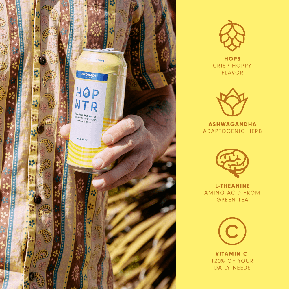 HOP-WTR 12 Pack Lemonade | 16oz Tall Boys