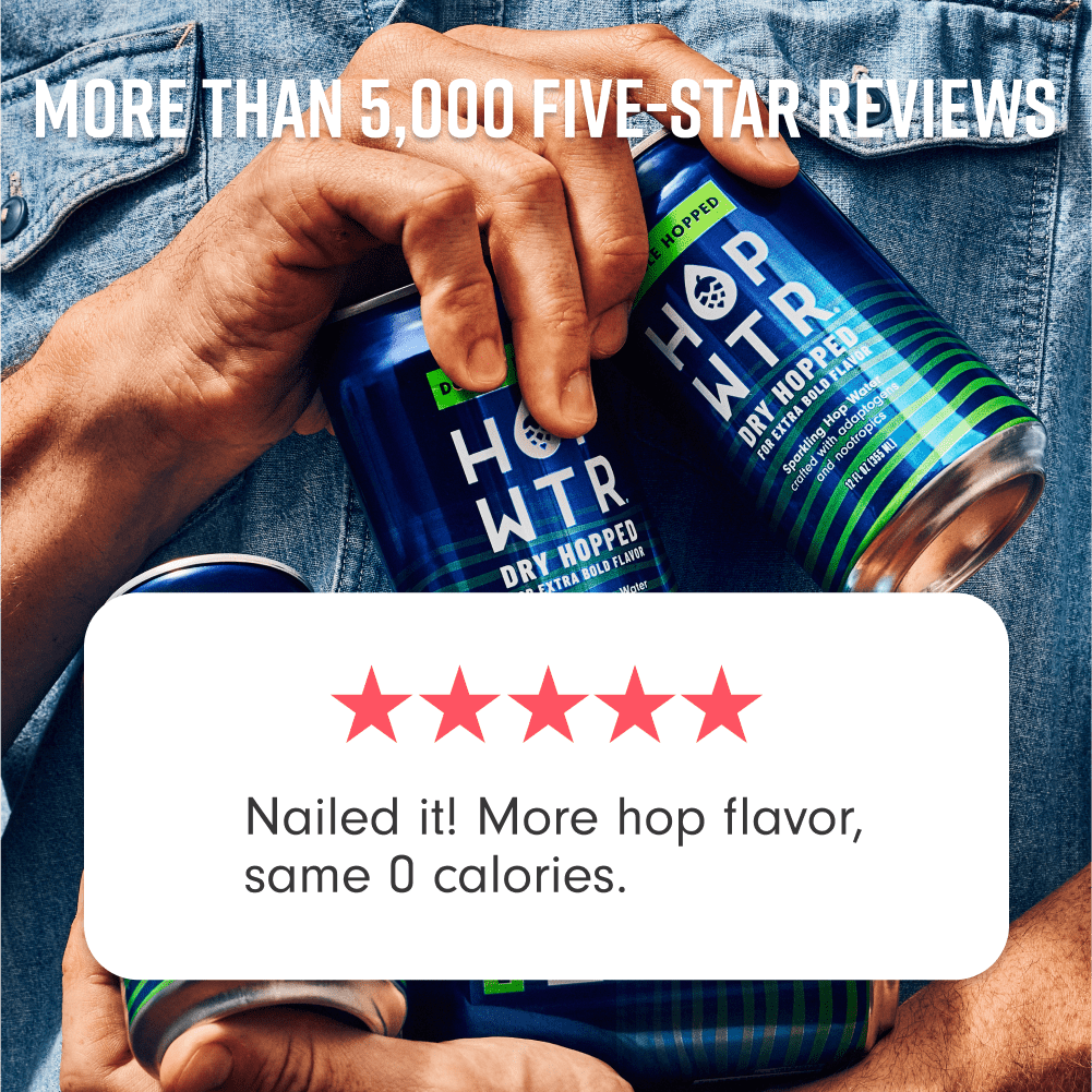 HOP-WTR 12 Pack NEW! Double Hopped | Improved 12-Ounce 12-Pack
