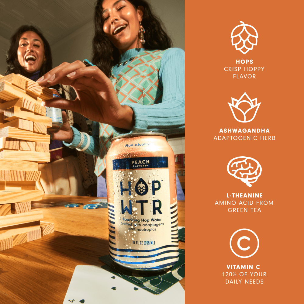 HOP WTR 12 Pack Peach