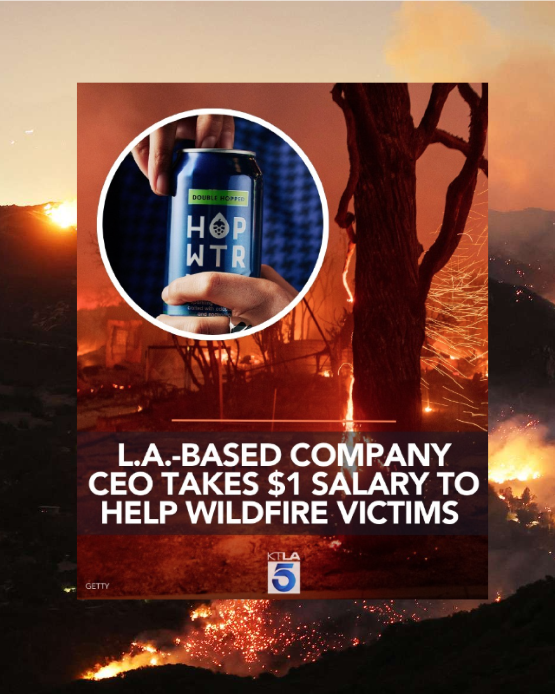 HOPWTR CEO Jordan Bass Reduces Salary to $1 to Support LA Fire Relief Efforts