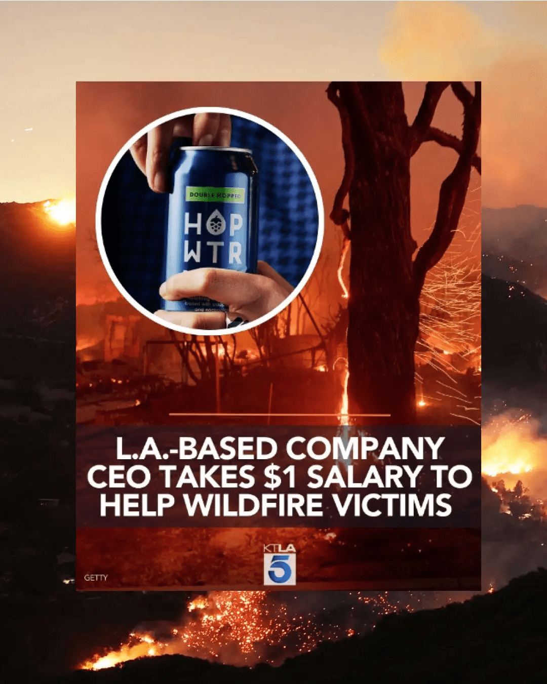HOPWTR CEO Jordan Bass Reduces Salary to $1 to Support LA Fire Relief Efforts - HOPWTR