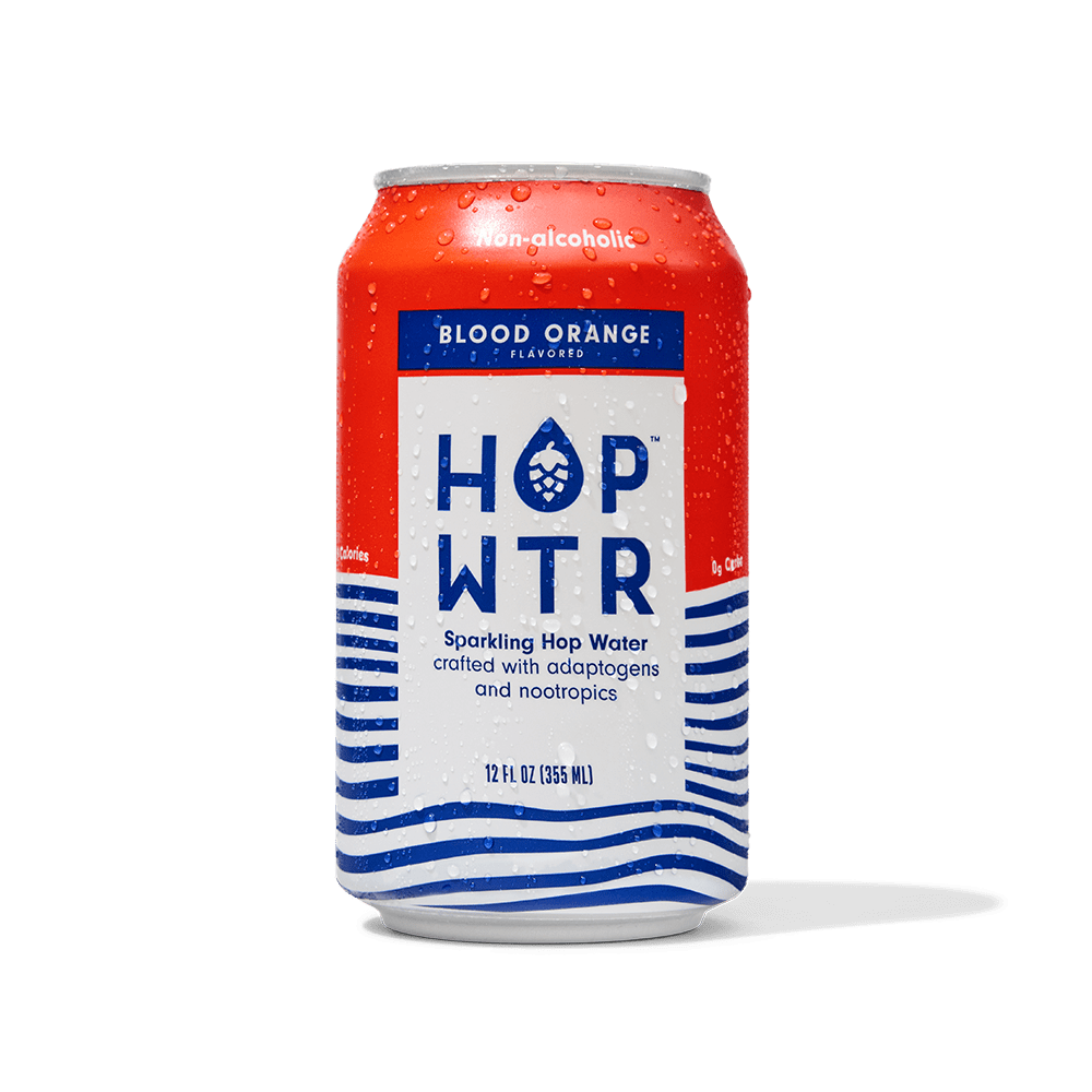 HOP-WTR 12-pack HOP WTR - Blood Orange - Sparkling Hop Water - 12 oz Cans