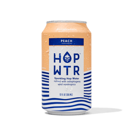 HOP WTR 12-pack HOP WTR - Peach - Sparkling Hop Water - 12 oz Cans