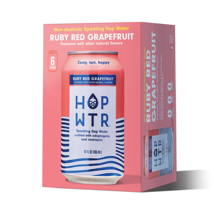 HOP-WTR 12 Pack 6-pack Ruby Red Grapefruit
