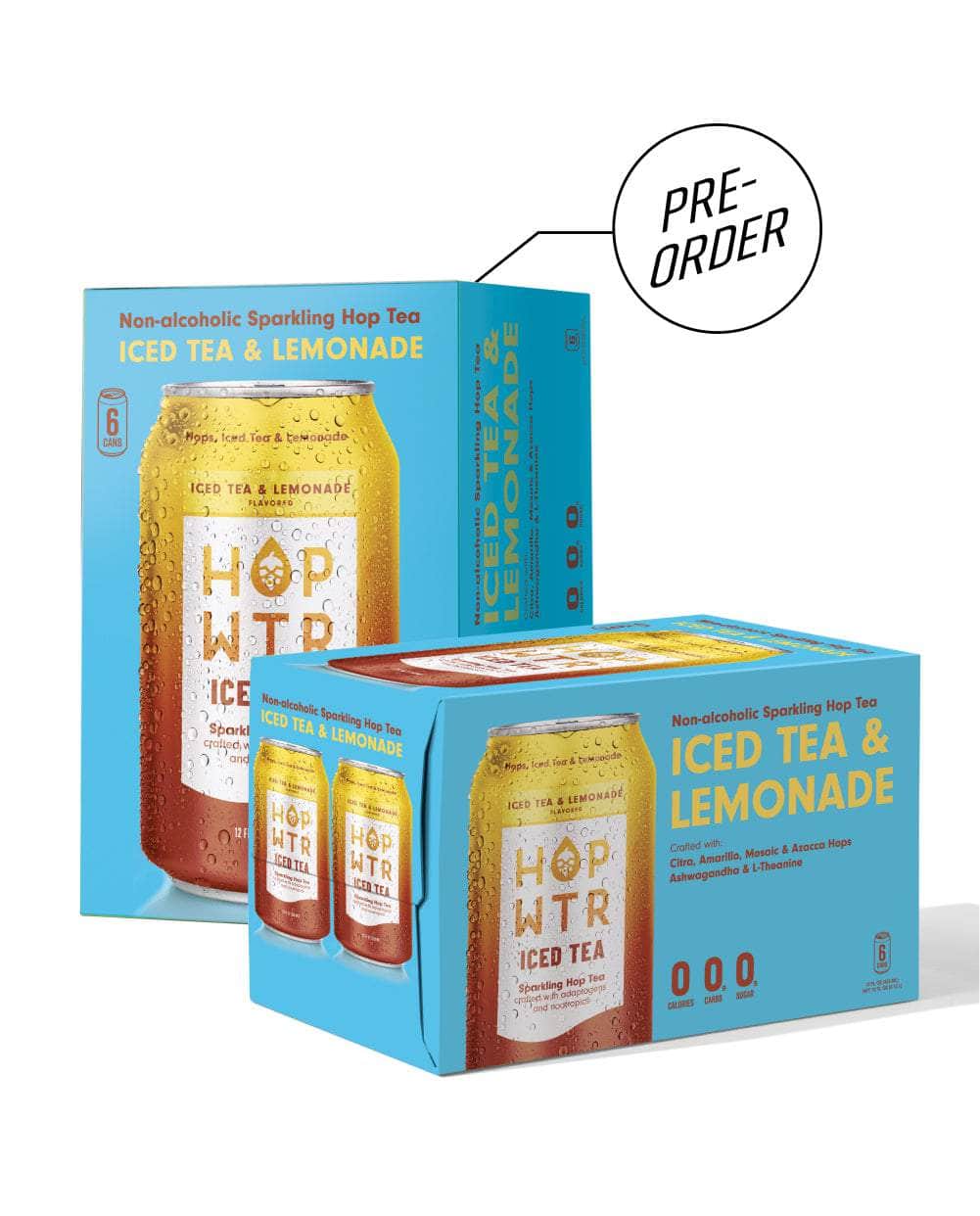 HOP-WTR 12 Pack Iced Tea & Lemonade | Pre-Order