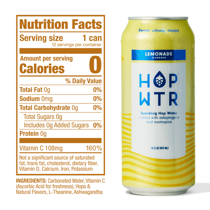 HOP-WTR 12 Pack Lemonade | 16oz Tall Boys