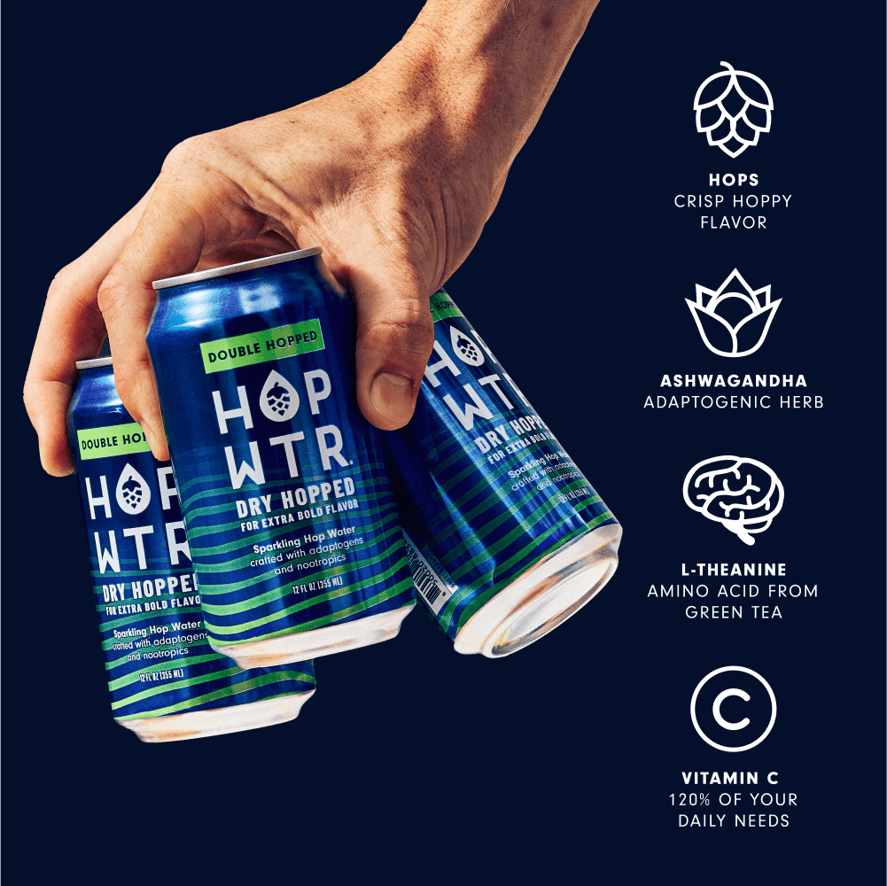 HOP-WTR 12 Pack NEW! Double Hopped | Improved 12-Ounce 12-Pack