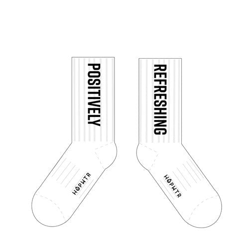 Pair of HOPWTR branded socks