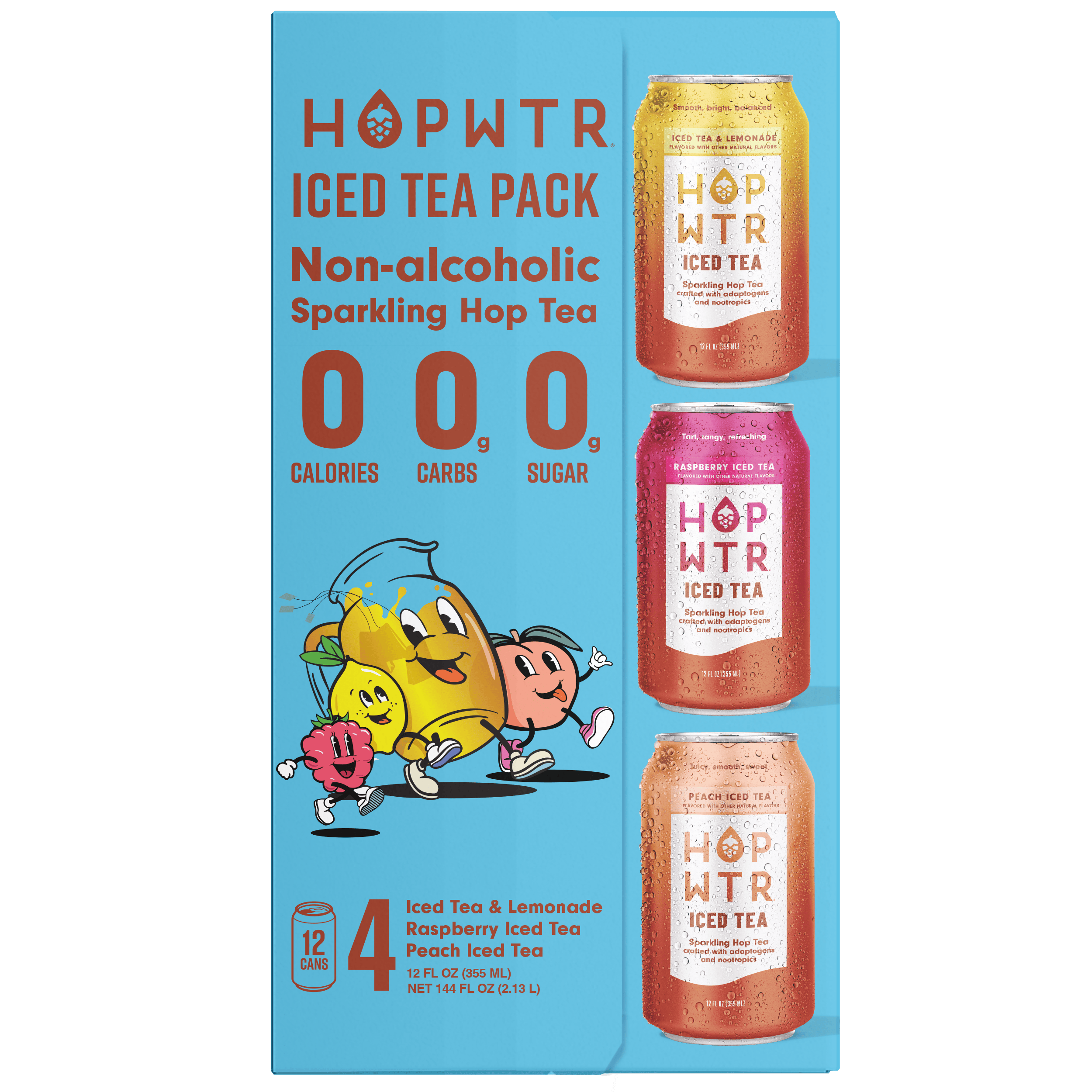 HOPWTR 12 Pack 12-pack Iced Tea Variety 12-pack