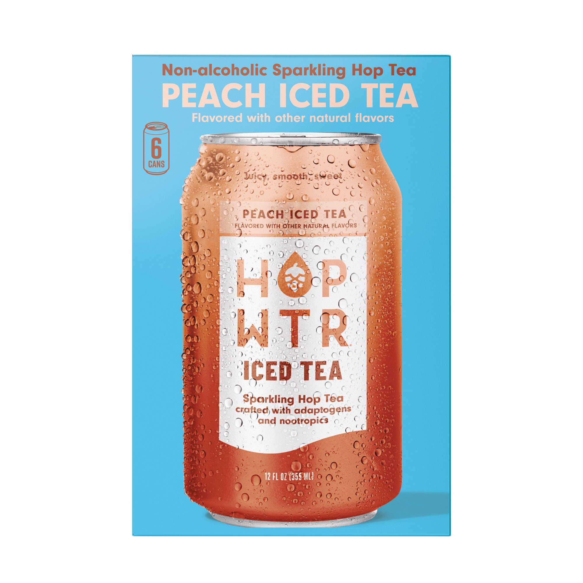 HOPWTR 12 Pack 12-pack Peach Iced Tea 12-pack