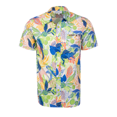 HOPWTR Hawaiian shirt with colorful tropical leaf and citrus print