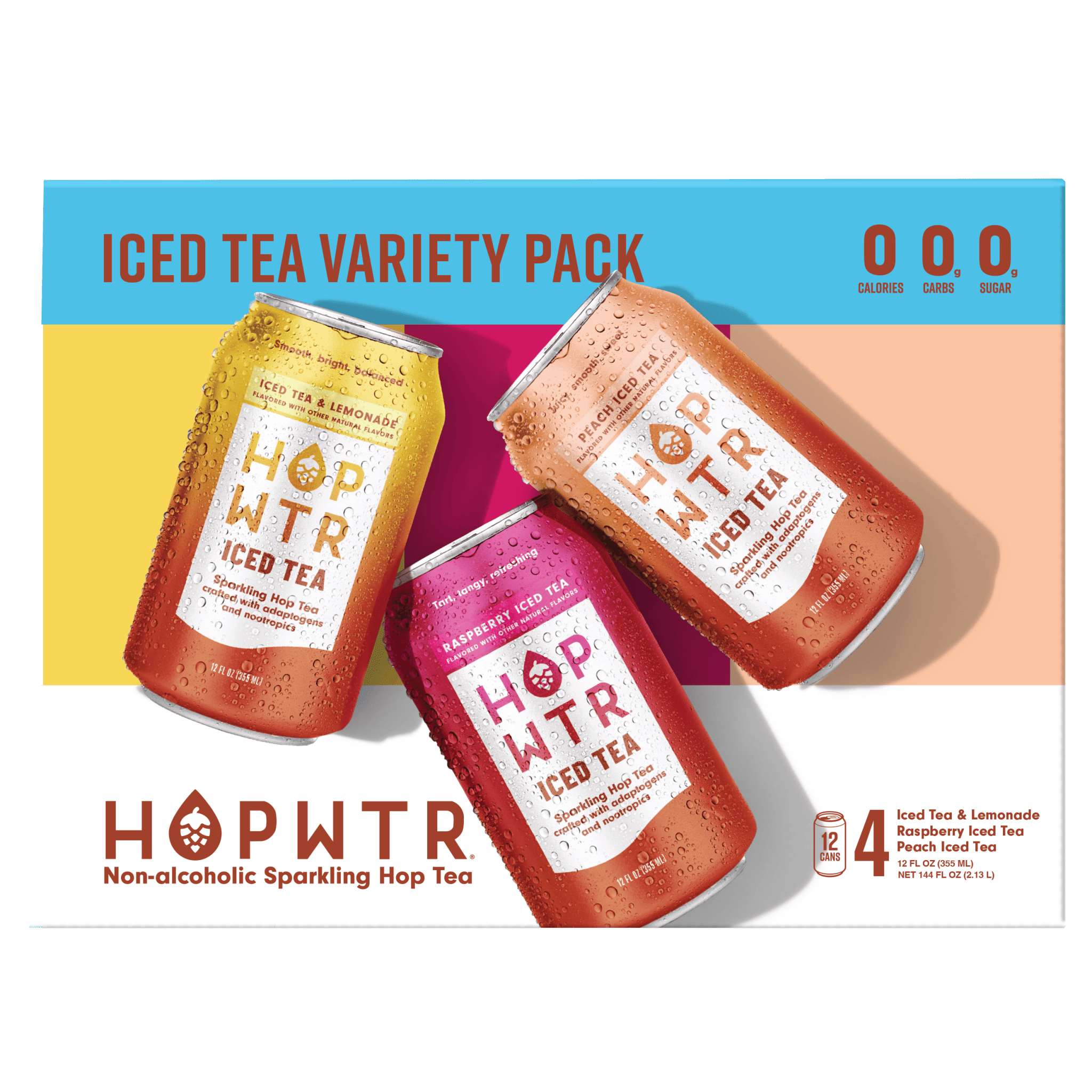 HOPWTR 12 Pack 12-pack Iced Tea Variety 12-pack