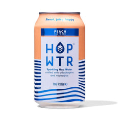 HOPWTR Peach non-alcoholic sparkling hop water can