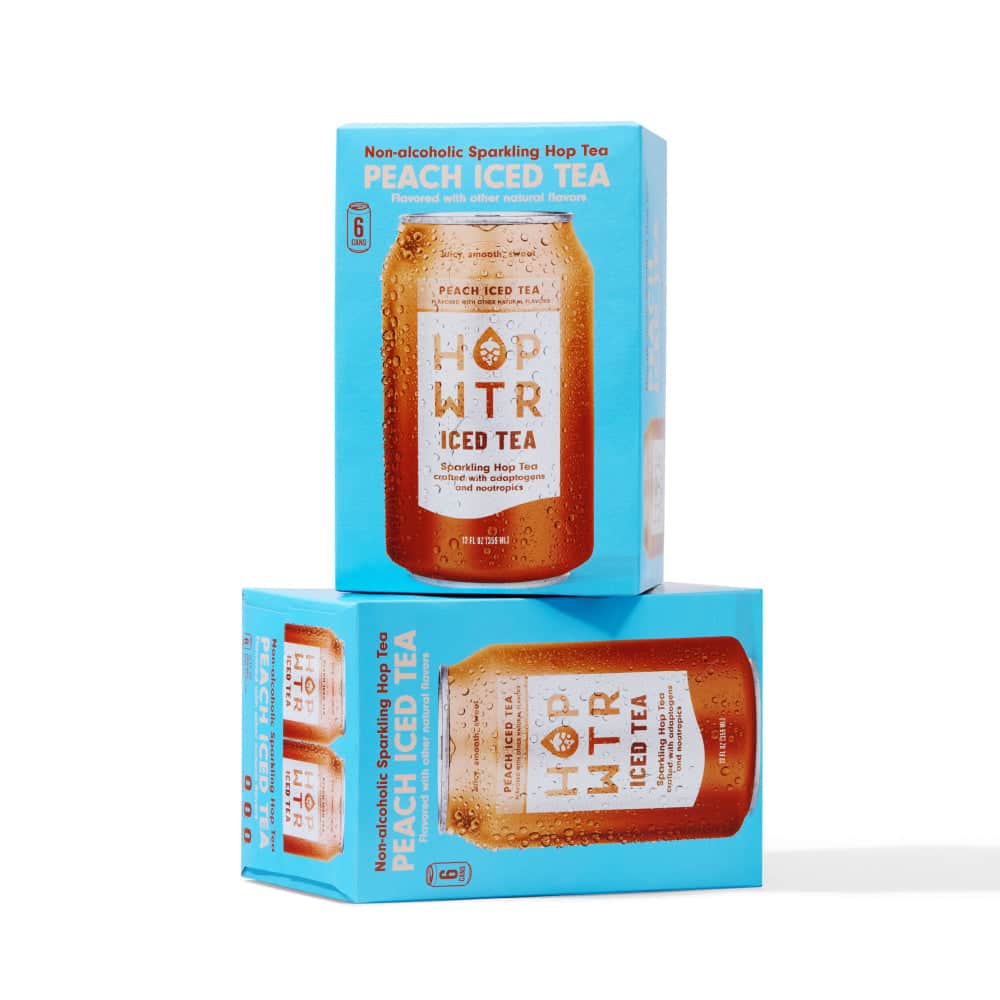 HOPWTR 12 Pack 12-pack Peach Iced Tea 12-pack