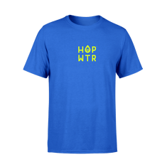 Royal blue HOPWTR logo T-shirt, front view